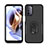 Coque Contour Silicone et Plastique Housse Etui Mat avec Magnetique Support Bague Anneau MQ1 pour Motorola Moto G31 Petit