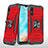 Coque Contour Silicone et Plastique Housse Etui Mat avec Magnetique Support Bague Anneau MQ1 pour Samsung Galaxy A10e Rouge