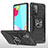 Coque Contour Silicone et Plastique Housse Etui Mat avec Magnetique Support Bague Anneau MQ1 pour Samsung Galaxy A52s 5G Noir