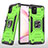 Coque Contour Silicone et Plastique Housse Etui Mat avec Magnetique Support Bague Anneau MQ1 pour Samsung Galaxy A81 Vert