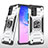 Coque Contour Silicone et Plastique Housse Etui Mat avec Magnetique Support Bague Anneau MQ1 pour Samsung Galaxy A91 Petit