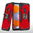 Coque Contour Silicone et Plastique Housse Etui Mat avec Magnetique Support Bague Anneau MQ1 pour Samsung Galaxy M11 Rouge