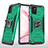 Coque Contour Silicone et Plastique Housse Etui Mat avec Magnetique Support Bague Anneau MQ1 pour Samsung Galaxy M60s Vert Nuit