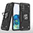 Coque Contour Silicone et Plastique Housse Etui Mat avec Magnetique Support Bague Anneau MQ1 pour Samsung Galaxy S20 Noir