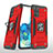 Coque Contour Silicone et Plastique Housse Etui Mat avec Magnetique Support Bague Anneau MQ1 pour Samsung Galaxy S20 Plus Rouge
