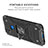 Coque Contour Silicone et Plastique Housse Etui Mat avec Magnetique Support Bague Anneau MQ1 pour Xiaomi Redmi 9 Activ Petit