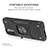 Coque Contour Silicone et Plastique Housse Etui Mat avec Magnetique Support Bague Anneau MQ1 pour Xiaomi Redmi 9 Power Petit