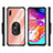 Coque Contour Silicone et Plastique Housse Etui Mat avec Magnetique Support Bague Anneau MQ2 pour Samsung Galaxy A70 Petit