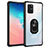 Coque Contour Silicone et Plastique Housse Etui Mat avec Magnetique Support Bague Anneau MQ2 pour Samsung Galaxy S10 Lite Noir