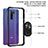 Coque Contour Silicone et Plastique Housse Etui Mat avec Magnetique Support Bague Anneau MQ2 pour Xiaomi Redmi 9 Prime India Petit