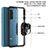 Coque Contour Silicone et Plastique Housse Etui Mat avec Magnetique Support Bague Anneau MQ2 pour Xiaomi Redmi Note 9 Petit