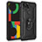 Coque Contour Silicone et Plastique Housse Etui Mat avec Magnetique Support Bague Anneau MQ3 pour Google Pixel 4a 5G Petit