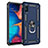 Coque Contour Silicone et Plastique Housse Etui Mat avec Magnetique Support Bague Anneau MQ3 pour Samsung Galaxy A10e Bleu