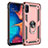 Coque Contour Silicone et Plastique Housse Etui Mat avec Magnetique Support Bague Anneau MQ3 pour Samsung Galaxy A10e Petit