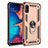 Coque Contour Silicone et Plastique Housse Etui Mat avec Magnetique Support Bague Anneau MQ3 pour Samsung Galaxy A10e Petit