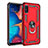 Coque Contour Silicone et Plastique Housse Etui Mat avec Magnetique Support Bague Anneau MQ3 pour Samsung Galaxy A10e Petit