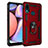 Coque Contour Silicone et Plastique Housse Etui Mat avec Magnetique Support Bague Anneau MQ3 pour Samsung Galaxy A10s Rouge