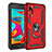 Coque Contour Silicone et Plastique Housse Etui Mat avec Magnetique Support Bague Anneau MQ3 pour Samsung Galaxy A2 Core A260F A260G Rouge