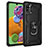 Coque Contour Silicone et Plastique Housse Etui Mat avec Magnetique Support Bague Anneau MQ3 pour Samsung Galaxy A41 Noir