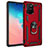 Coque Contour Silicone et Plastique Housse Etui Mat avec Magnetique Support Bague Anneau MQ3 pour Samsung Galaxy A91 Petit