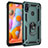 Coque Contour Silicone et Plastique Housse Etui Mat avec Magnetique Support Bague Anneau MQ3 pour Samsung Galaxy M11 Petit