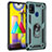 Coque Contour Silicone et Plastique Housse Etui Mat avec Magnetique Support Bague Anneau MQ3 pour Samsung Galaxy M21s Petit