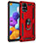 Coque Contour Silicone et Plastique Housse Etui Mat avec Magnetique Support Bague Anneau MQ3 pour Samsung Galaxy M31s Rouge