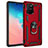 Coque Contour Silicone et Plastique Housse Etui Mat avec Magnetique Support Bague Anneau MQ3 pour Samsung Galaxy M80S Rouge