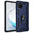 Coque Contour Silicone et Plastique Housse Etui Mat avec Magnetique Support Bague Anneau MQ3 pour Samsung Galaxy Note 10 Lite Bleu