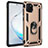 Coque Contour Silicone et Plastique Housse Etui Mat avec Magnetique Support Bague Anneau MQ3 pour Samsung Galaxy Note 10 Lite Or