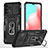 Coque Contour Silicone et Plastique Housse Etui Mat avec Magnetique Support Bague Anneau MQ4 pour Samsung Galaxy A32 4G Noir