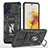 Coque Contour Silicone et Plastique Housse Etui Mat avec Magnetique Support Bague Anneau MQ6 pour Motorola Moto G73 5G Petit