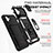 Coque Contour Silicone et Plastique Housse Etui Mat avec Magnetique Support Bague Anneau MQ6 pour Samsung Galaxy A04 4G Petit