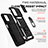 Coque Contour Silicone et Plastique Housse Etui Mat avec Magnetique Support Bague Anneau MQ6 pour Samsung Galaxy A12 5G Petit