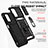 Coque Contour Silicone et Plastique Housse Etui Mat avec Magnetique Support Bague Anneau MQ6 pour Samsung Galaxy A13 4G Petit