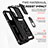 Coque Contour Silicone et Plastique Housse Etui Mat avec Magnetique Support Bague Anneau MQ6 pour Samsung Galaxy A14 4G Petit