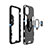 Coque Contour Silicone et Plastique Housse Etui Mat avec Magnetique Support Bague Anneau pour Apple iPhone 11 Noir Petit