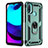 Coque Contour Silicone et Plastique Housse Etui Mat avec Magnetique Support Bague Anneau pour Motorola Moto E30 Petit