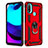 Coque Contour Silicone et Plastique Housse Etui Mat avec Magnetique Support Bague Anneau pour Motorola Moto E40 Petit