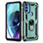 Coque Contour Silicone et Plastique Housse Etui Mat avec Magnetique Support Bague Anneau pour Motorola Moto G71 5G Petit