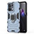 Coque Contour Silicone et Plastique Housse Etui Mat avec Magnetique Support Bague Anneau pour Oppo Reno9 Pro 5G Petit