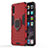 Coque Contour Silicone et Plastique Housse Etui Mat avec Magnetique Support Bague Anneau pour Samsung Galaxy A30S Rouge