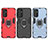 Coque Contour Silicone et Plastique Housse Etui Mat avec Magnetique Support Bague Anneau pour Samsung Galaxy M23 5G Petit