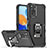 Coque Contour Silicone et Plastique Housse Etui Mat avec Magnetique Support Bague Anneau QW1 pour Xiaomi Redmi Note 11 Pro 4G Noir