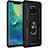 Coque Contour Silicone et Plastique Housse Etui Mat avec Magnetique Support Bague Anneau R01 pour Huawei Mate 20 Pro Noir