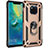 Coque Contour Silicone et Plastique Housse Etui Mat avec Magnetique Support Bague Anneau R01 pour Huawei Mate 20 Pro Or