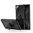 Coque Contour Silicone et Plastique Housse Etui Mat avec Magnetique Support Bague Anneau R01 pour Samsung Galaxy Note 20 5G Noir