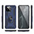 Coque Contour Silicone et Plastique Housse Etui Mat avec Magnetique Support Bague Anneau R03 pour Xiaomi Mi 11 Lite 5G NE Bleu