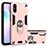 Coque Contour Silicone et Plastique Housse Etui Mat avec Magnetique Support Bague Anneau R04 pour Xiaomi Redmi 9A Petit