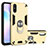 Coque Contour Silicone et Plastique Housse Etui Mat avec Magnetique Support Bague Anneau R04 pour Xiaomi Redmi 9A Petit